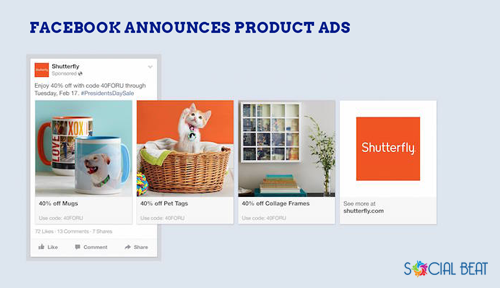 Facebook announces product ads for ecommerce