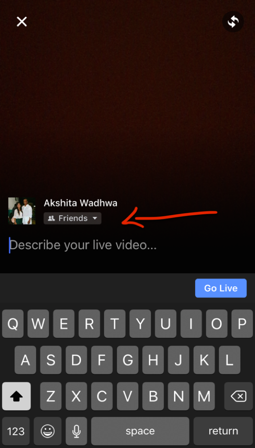 Facebook Live - Customise your Privacy settings