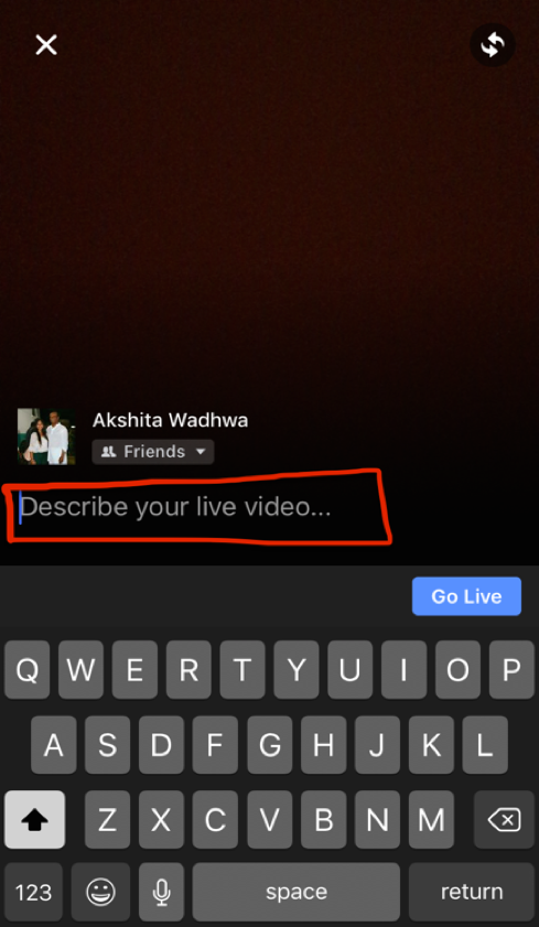 Facebook Live - Describe your live video