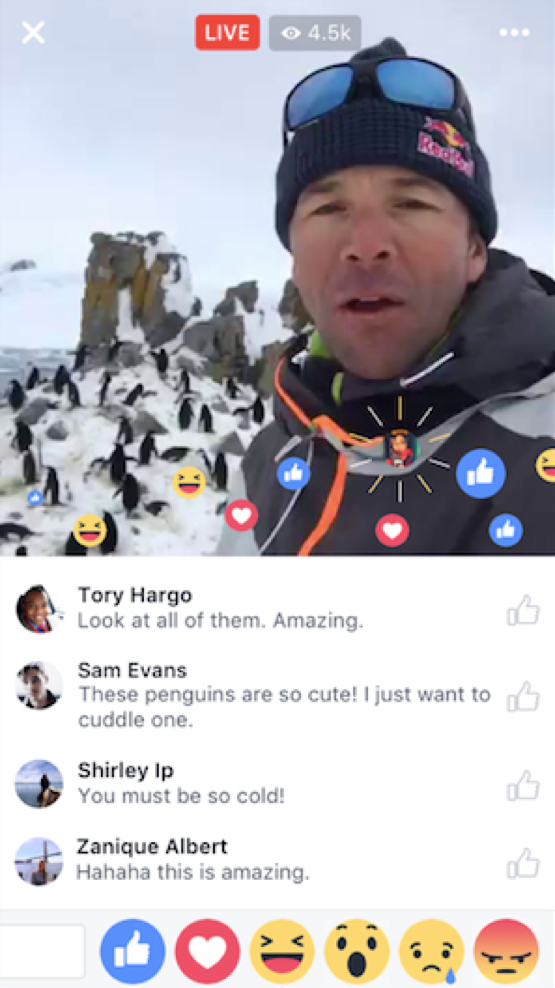 Facebook Live - Interaction with commenters and viewers