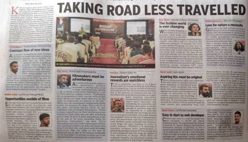 Suneil Chawla featured in an alternate career seminar in TOI