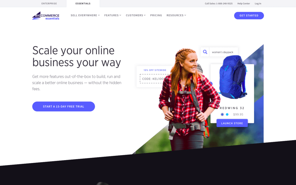 BigCommerce landing page